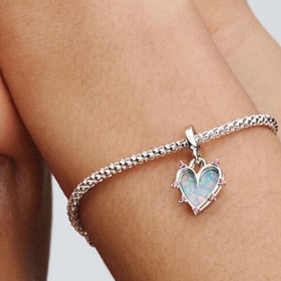 Pandora Friendship Opalescent Double Dangle Charm - Picture 5 of 5